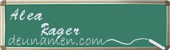 Alea Rager Visitenkarte